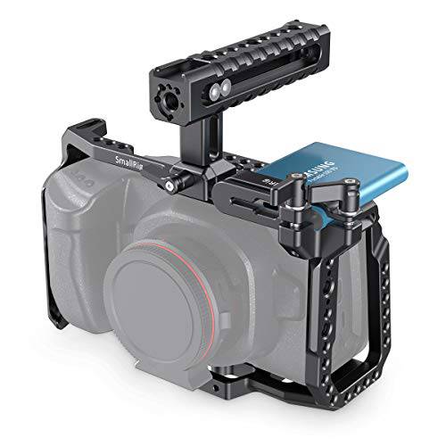 [Updated] SMALLRIG 카메라 케이지 Kit for Blackmagic 모양뚜껑디자인 포켓,미니,휴대용 시네마 카메라 4K& 6K, 호환가능한 with BMPCC 4K& 6K - KCVB2419