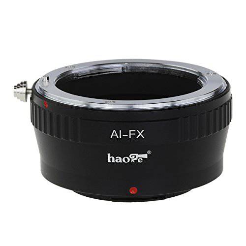 Haoge 렌즈 마운트 어댑터 for Nikon Nikkor F 마운트 AI AI-S 렌즈 to 후지필름 후지 X FX 마운트 카메라 as X-A3 X-A5 X-A10 X-A20 X-E1 X-E2 X-E2s X-E3 X-H1 X-M1 X-Pro1 X-Pro2 X-T1 X-T2 X-T3 X-T10 X-T20 X-T30