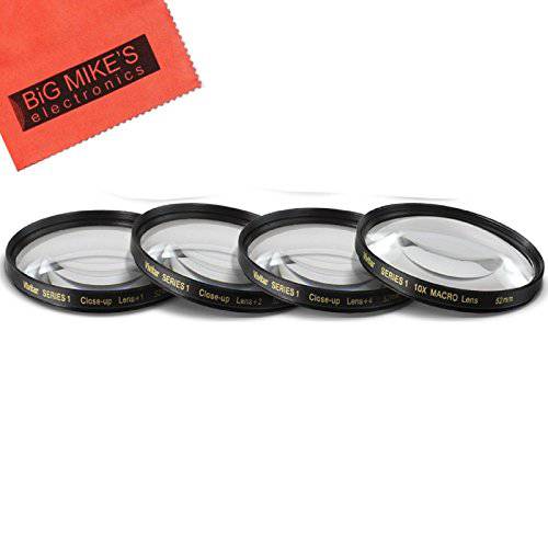 52mm Close-Up 필터 세트 (+ 1, 2, 4 and+ 10 Diopters) Magnificatoin Kit for Nikon D3100, D3200, D3300, D5100, D5200, D5300, D5500 with NIKKOR 18-55mm f/ 3.5-5.6G VR II 렌즈
