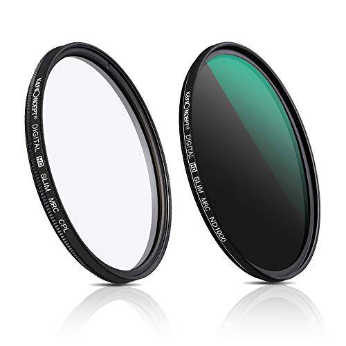 K&F Concept 43mm 렌즈 필터 Kit 중성 농도 ND1000 and 원형 Polarizers 필터 for 프로페셔널 카메라 렌즈 with 다양한 레이어 소형 코팅