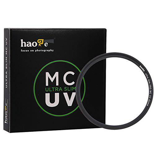 Haoge 62mm 울트라 슬림 MC UV 프로텍트 멀티코팅 자외선 렌즈 필터 for Pentax K-30 K-50 K-5 II K-500 K-r K-x with 18-135mm f3.5-5.6 렌즈