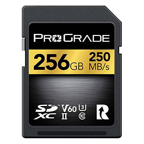 SD UHS-II 256GB 카드 V60 ?Up to 130MB S Write 스피드 and 250 MB S Read 스피드 | 용 PROFESSIONAL 블로거 영화 제작자 사진 작가 & 컨텐츠 큐레이터 ? By Prograde 디지털