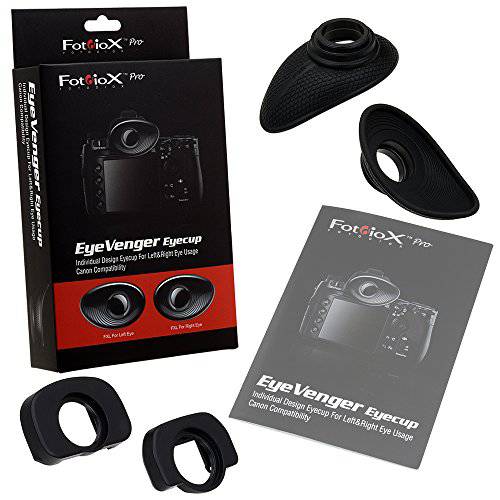 EyeVenger 아이컵 Kit from Fotodiox 프로 for 캐논 프로페셔널 DSLR 카메라 - 개별적으로 Designed 왼쪽&  권리 Eyecups for 캐논 프로 DSLR 카메라