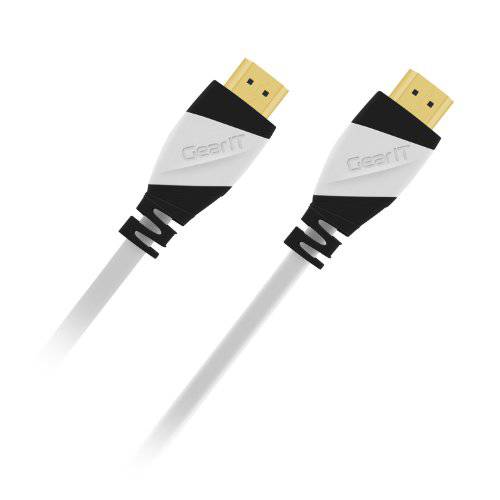 35 Ft HDMI 케이블, GearIT 프로 Series HDMI Cable35 Feet 고속 랜포트 4K 해상도 3D 영상 and ARC 오디오 리턴 Channel HDMI 케이블, 화이트
