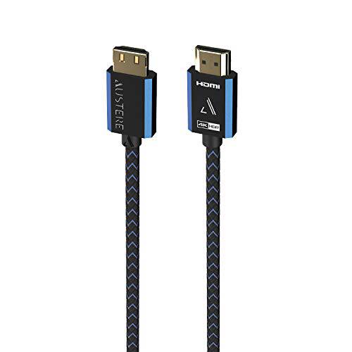 Austere V Series 4K HDMI 케이블 2.5m | 프리미엄 인증된 HDMI 2.0, 4K HDR, 18Gbps 4K60,  하이 성능 Arc, 골드 연락처, Silver-Plated Conductors, LinkFit 잠금 커넥터&  하이 구부러지는 케이블