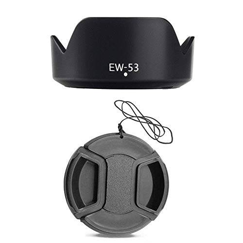 WH1916 렌즈 후드&  캡 for 캐논 EOS M100 M50 M6 M10 with EF-M 15-45mm f/ 3.5-6.3 is STM 렌즈 Replaces 캐논 EW-53 (1 후드+ 1 Cap)