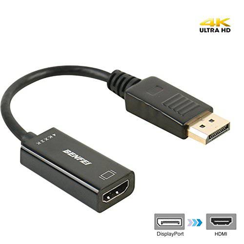 디스플레이Port,DP to HDMI BENFEI 4K DP 디스플레이 Port to HDMI 어댑터 Male to Female 호환가능한 레노버 Dell HP and Other 브랜드 - 2 팩 for