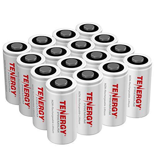 Tenergy 고급 CR123A 3V 리튬 Battery, [UL Certified] 1600mAh 포토 리튬 Batteries, 세큐리티 Cameras, 스마트 Sensors, Specialty Devices, 16 Pack (Non-Rechargeable), PTC 보호