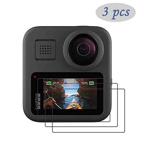 PCTC 화면보호필름, 액정보호필름 호환가능한 for 고프로 Max 울트라 Clear 강화유리 화면보호필름, 액정보호필름 for 고 프로 Max 액션 Camera(3 PCS)