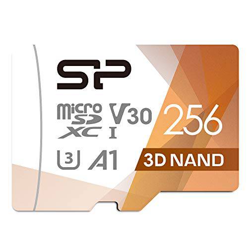 실리콘 파워 U3 256GB 마이크로 SD 카드 Nintendo-Switch 호환가능한, SDXC microsdxc Class 10 고속 마이크로SD 메모리 카드 어댑터포함