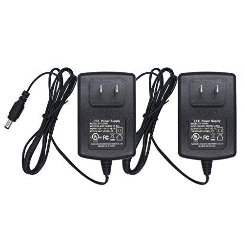 2-Pack AC to DC 12V 2A 파워 서플라이 어댑터 5.5mm x 2.1mm for CCTV 카메라 DVR NVR UL Listed FCC