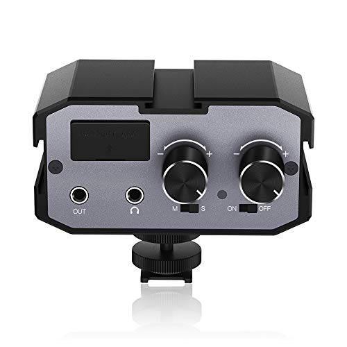 코미카 CVM-AX1 마이크,마이크로폰 오디오 믹서,휘핑기 with 3.5mm Jack, Stereo/ 모노 Output 마이크,마이크로폰 어댑터 앰프 for 인터뷰,면접 영상 Shoting with 캐논 Nikon 소니 파나소닉 Cameras, 캠코더 etc.