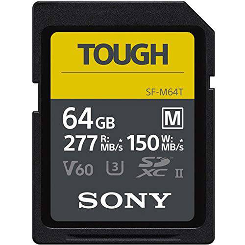 소니 TOUGH-M series SDXC UHS-II 카드 64GB, V60, CL10, U3, Max R277MB/ S, W150MB/ S (SF-M64T/ T1)