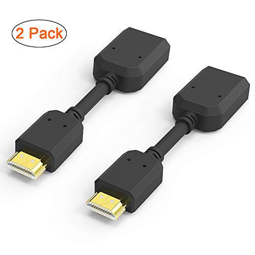 HDMI 연장 케이블 Extractme 고속 HDMI Male to Female 연장 어댑터 컨버터 지원 4K & 3D 1080P 구글 크롬 캐스트 Roku 스틱 TV 스틱 HDTV PS3/4 Xbox360 노트북 and PC 2 팩 for