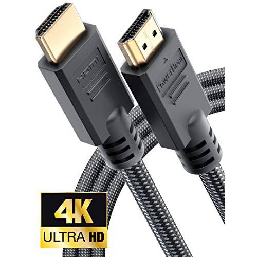 PowerBear 4K HDMI 케이블 10 ft | Braided 나일론 & 금 커넥터