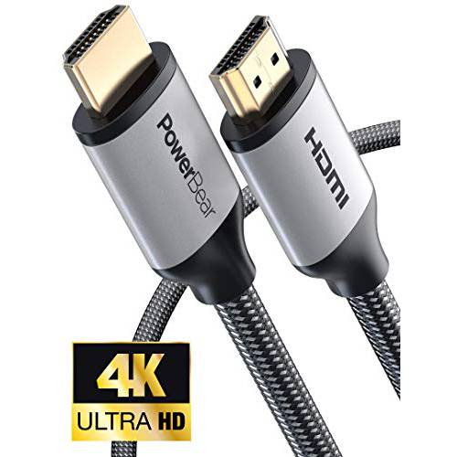 PowerBear 4K HDMI 케이블 3 ft | Braided 나일론 & 금 커넥터
