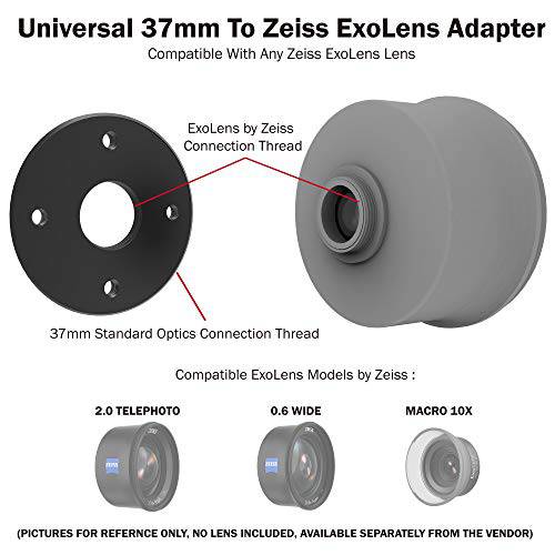 범용 37mm Step-up 어댑터 Zeiss Exolens 사용 DREAMGRIP, Beastgrip, Helium 코어, and Other rigs 37mm 스레드