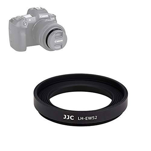 JJC 렌즈 후드 쉐이드 for 캐논 RF 35mm f/ 1.8 Macro is STM 렌즈 교체용 캐논 EW-52 후드 Can 붙이다 a 52mm 필터&  렌즈 캡