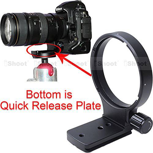 CNC 정확하게 가공 렌즈 지원 칼라 삼각대 마운트 링 니콘 AF 80-400mm F/ 4.5-5.6D ED VR and 니콘 AF-S 300mm F/ 4D IF-ED -Bottom is 카메라 퀵 Replease 플레이트 기능