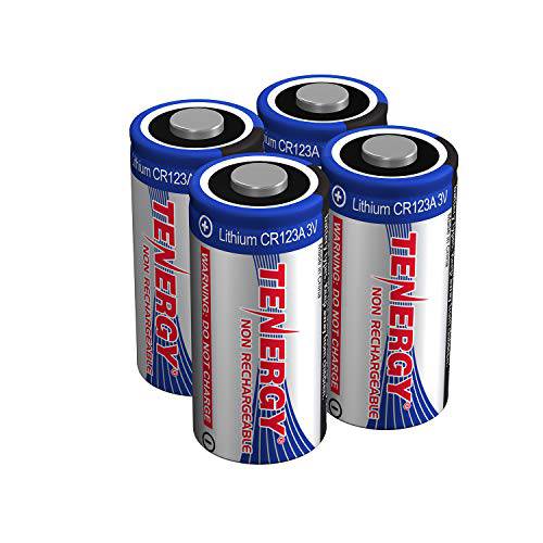 Tenergy 3V CR123A 리튬 Battery, 고 퍼포먼스 1500mAh CR123A 셀 Batteries[UL Certified] PTC 보호 for Cameras, 스마트 센서 교체용 CR123A Batteries, 24-Pack (Non-Rechargeable)