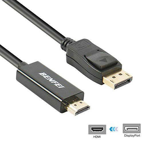 DisplayPort,DP to HDMI 6 Feet 케이블 BENFEI DisplayPort,DP to HDMI Male to Male 어댑터 금도금 케이블 레노버 HP ASUS Dell and Other 브랜드 호환