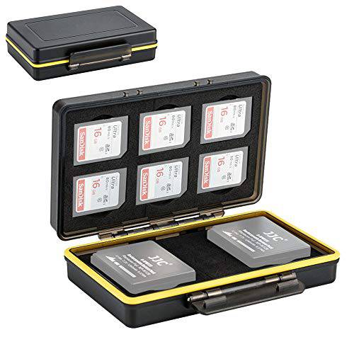 SD 카드 보유자&  카메라 배터리 케이스 for 6 SD SDHC SDXC 메모리 카드+ 2 후지 후지필름 NP-W126 NP-W126S Batteries on X-T3 X-T30 X-T100 X-A5 X-H1 X100F X-A10 X-Pro2 X-Pro1 X-T2 X-T1 X-T20 X-T10 X-E3 E2