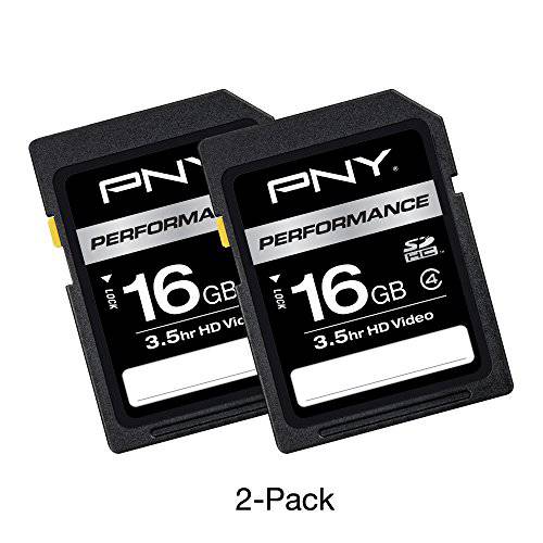 PNY 16GB 2-Pack 퍼포먼스 Class 4 SD 카드 ? P-SDHC16G4X2-GE