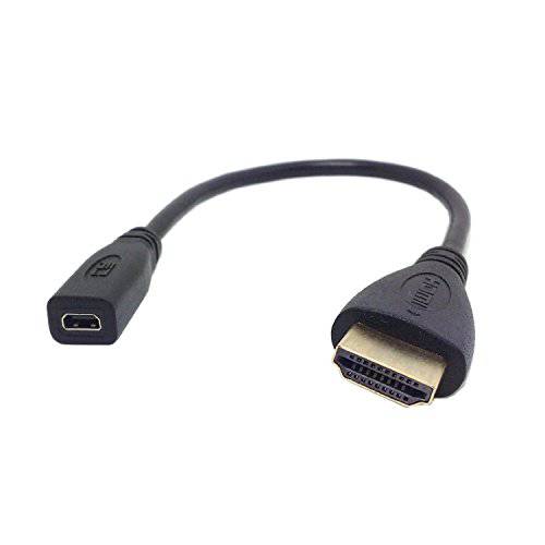 미니 HDMI 소켓 HDMI 어댑터 케이블 for 태블릿, 태블릿PC&  휴대폰, 스마트폰 20cm 블랙 Female to Male