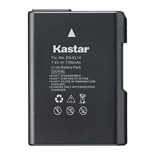 Kastar 배터리 (3-Pack) for Nikon EN-EL14, EN-EL14a, MH-24 work with Nikon Coolpix P7000, Coolpix P7100, Coolpix P7700, Coolpix P7800, D3100 DSLR, D3200 DSLR, D3300 DSLR, D5100 DSLR, D5200 DSLR, D5300, D5500 DSLR, Df DSLR 카메라