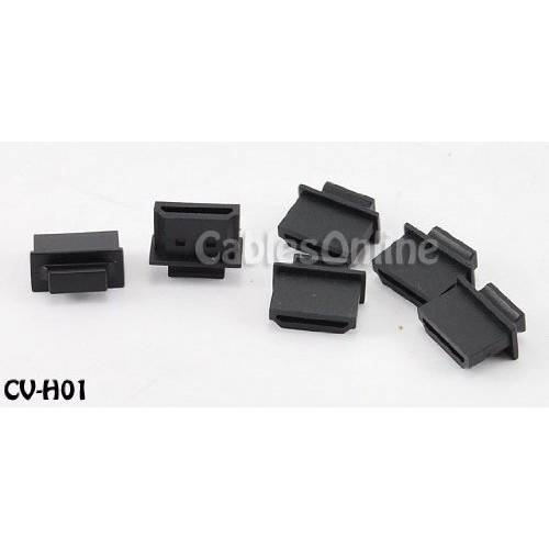 CablesOnline 10-Pack HDMI Male Dust 커버 Port Protectors, 블랙 (CV-H01-10)