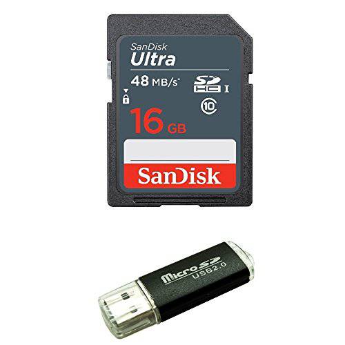 Sandisk 16GB SDSDHC Flash 메모리 카드 works with NINTENDO 3DS N3DS DS DSI&  Wii Media Kit, Nikon SLR Coolpix Camera, Kodak Easyshare, 캐논 Powershot, 캐논 EOS+ SD/ TF USB 카드 리더,리더기