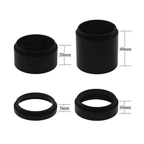 Astromania Astronomical T2-Extension Tube Kit for 카메라 and 접안경 - 길이 5mm 8mm 10mm 40mm - M42x0.75 on Both Sides