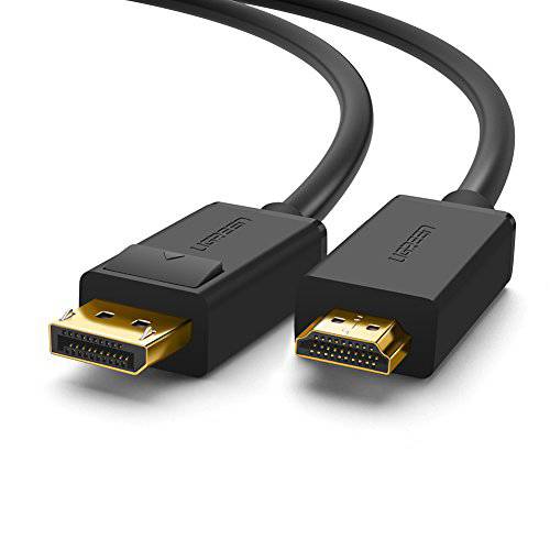 UGREEN 4K DisplayPort,DP to HDMI 케이블 양방향성 UHD DP to HDMI 커넥터 비디오 디스플레이 케이블 HDTV 모니터 프로젝터 컴퓨터 15FT for