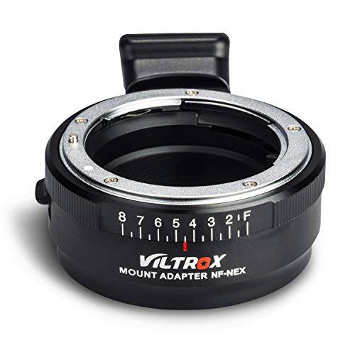 VILTROX NF-E1 오토 포커스 AF 전자제품 렌즈 마운트 어댑터 with 조리개 Control, EXIF Transmitting, VR for Nikon F 렌즈 to 소니 E 마운트 카메라 A9 A7RIII A7RII A7III A7II A7 A7S A6500 A6300 A6400