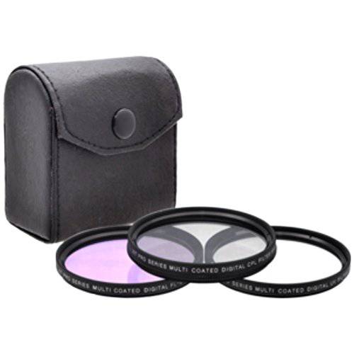 55mm 글래스 필터 키트+  탄성고무 접이식,접을수있는 Lens후드 for Nikon AF-P DX NIKKOR 18-55mm F3.5-5.6G VR Lens, 55 mm 편광판 필터, 55mm UV 필터, 5mm Florescent 필터, 필터 작은 주머니 - 가게, 샵 스마트