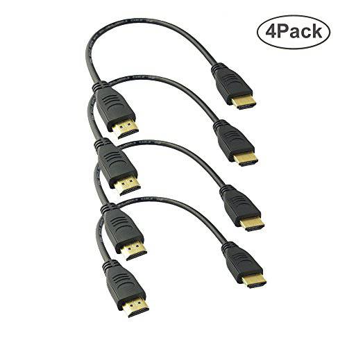 MMNNE 4Pack 8inch HDMI Male to Male 케이블, High-Speed HDMI HDTV 케이블 - 지원 Ethernet, 3D, 1.4V