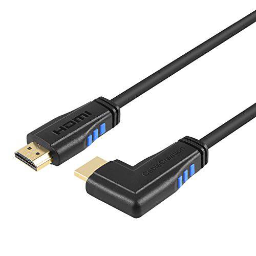 HDMI 케이블, CableCreation 6 Feet 직각 270 도 버티컬 우 4K HDMI 2.0 케이블, 지원 4K 울트라 HD, 3D Video, Ethernet, 오디오 리턴 Channel, 블랙
