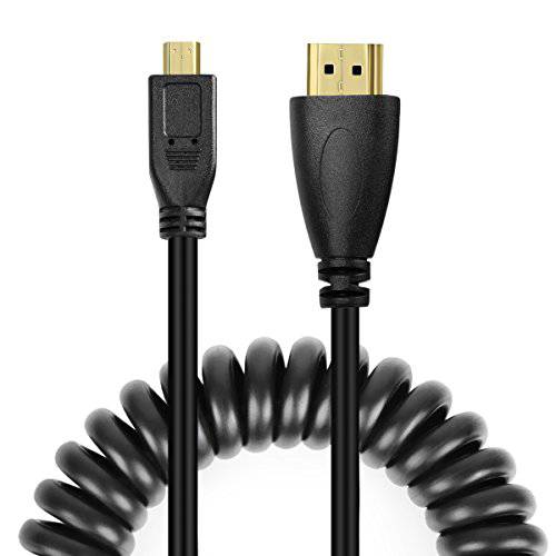 UCEC 레프트 앵글 마이크로 HDMI to HDMI Male 케이블 Stretched Length 카메라 for