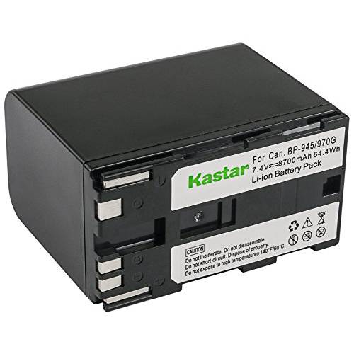 Kastar LCD 이중 고속 충전기+ 2x 배터리 for 캐논 BP-970G BP-975&  EOS C100 EOS C100 Mark II EOS C300 C300 PL EOS C500 C500 PL GL2 XF100 XF105 XF200 XF205 XF300 XF305 XH A1S XH G1S XL H1A XL H1S XL2