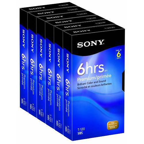 소니 6T120VR 120-Minute VHS 6-Pack (Discontinued by Manufacturer)