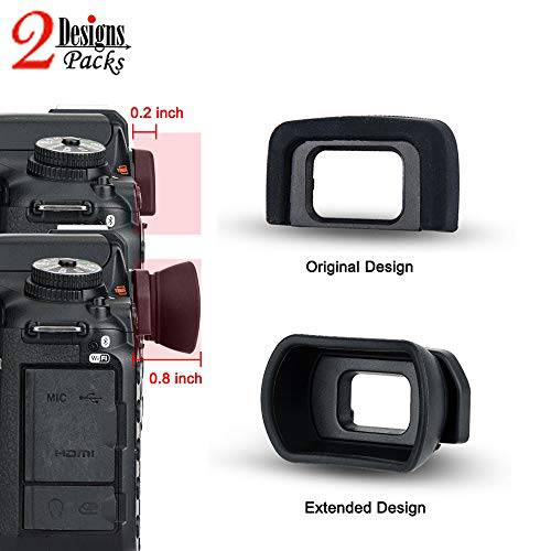 2 타입 아이컵 접안렌즈 아이쉐이드 for Nikon D5600 D5500 D5300 D5200 D5100 D5000 D3500 D3400 D3300 D3200 D3100 D3000 뷰파인더 Replaces Nikon DK-25 아이 Cup -2 Packs