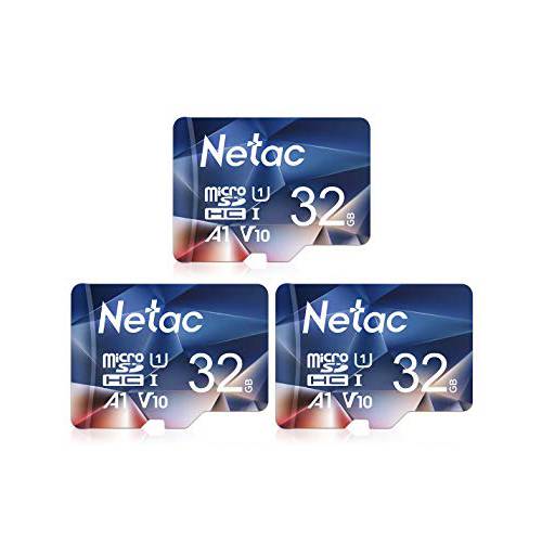 Netac 32GB X 3 마이크로 SD 카드 microSDHC UHS-I 메모리 카드 - 90MB S 600X U1 C10 Full HD 영상 V10 A1 FAT32 고속 플래시 TF 카드 P500 스마트폰 블루투스 스피커 태블릿,태블릿PC PC 카메라 VR for