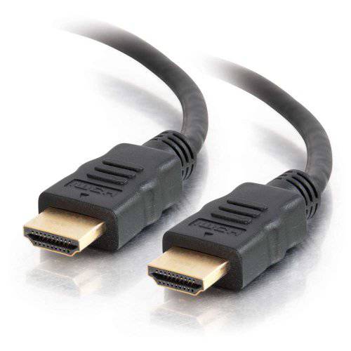C2G/ 케이블s to 고 42500 4K UHD 고속 HDMI 케이블 (60Hz) with 랜포트 for TVs, Laptops, and Chromebooks, 블랙 (1.6 Feet, 0.5 Meters)
