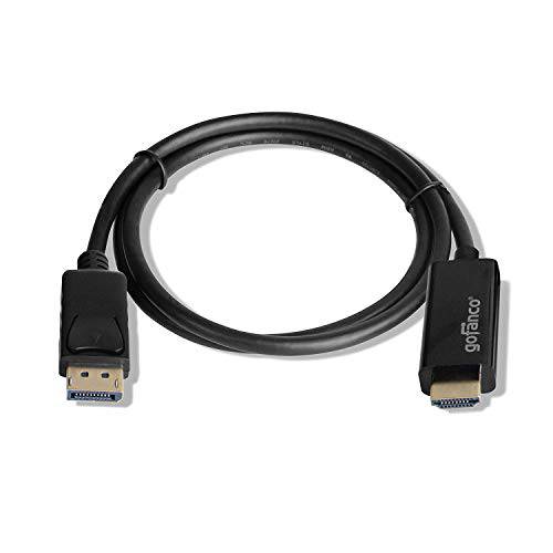 DP to HDMI, gofanco 금도금 3 Feet DisplayPort,DP to HDMI 케이블 어댑터 for DisplayPort-Equipped Systems to 연결 to HDMI HDTVs or 모니터 (DPHDMI3F)