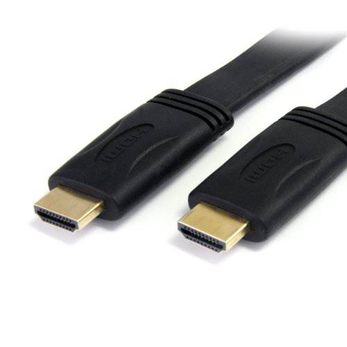 brandnameeng.com 15 ft 플랫 고속 HDMI 케이블 with 이더넷 - 울트라 HD 4k x 2k HDMI 케이블 - HDMI to HDMI M/ M - 플랫 HDMI 케이블 ( HDMIMM15FL), 블랙