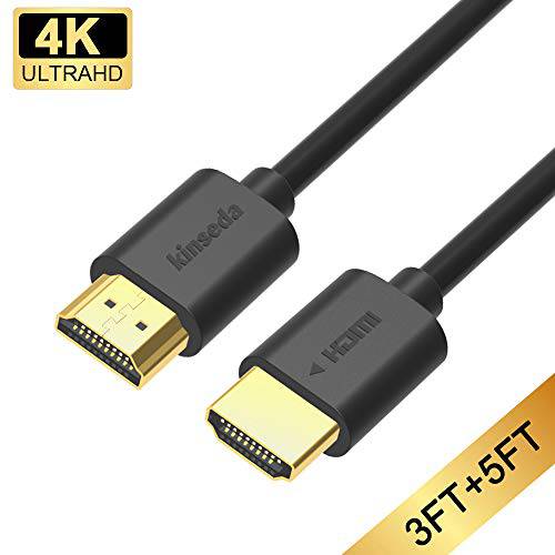 4K HDMI 케이블 고속 18Gbps HDMI 2.0 케이블 3ft and 5ft 지원 to 4K 60Hz UHD 2160p 1080p 3D HDR 이더넷 오디오 Return（ARC） UL Rated - 1PC3ft 1PC5ft