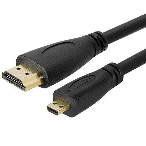 Cmple - 마이크로 HDMI to HDMI 케이블 어댑터 Male to Male 고속 support 3D 4K 60Hz 1080P 랜포트 오디오 리턴 3 Feet