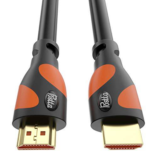 HDMI 케이블 30 Feet Postta 4K HDMI2.0 케이블 지원 4K(2160P), 3D, 1080P, Ethernet, 오디오 Return(ARC)-(Black-Pale Blue)