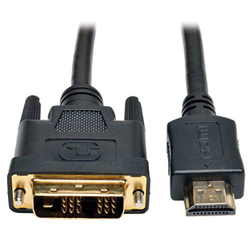 Tripp LiteHDMI to DVI 케이블, 디지털 모니터 어댑터 케이블 (HDMI to DVI-D M/ M) 3-ft.(P566-003), 블랙