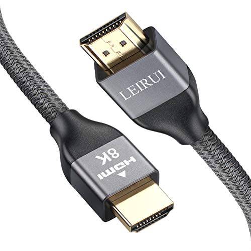 LEIRUI 8K HDMI 케이블 6.6ft, HDMI 2.1 케이블 지원 8K@60Hz 4K@120Hz 48Gbps, 지원 다이나믹 HDR, Dolby Vision, eARC 호환가능한 with 애플 TV, LG TV, Xbox, PS4, 프로젝터 Any Other HDMI-Enable 디바이스